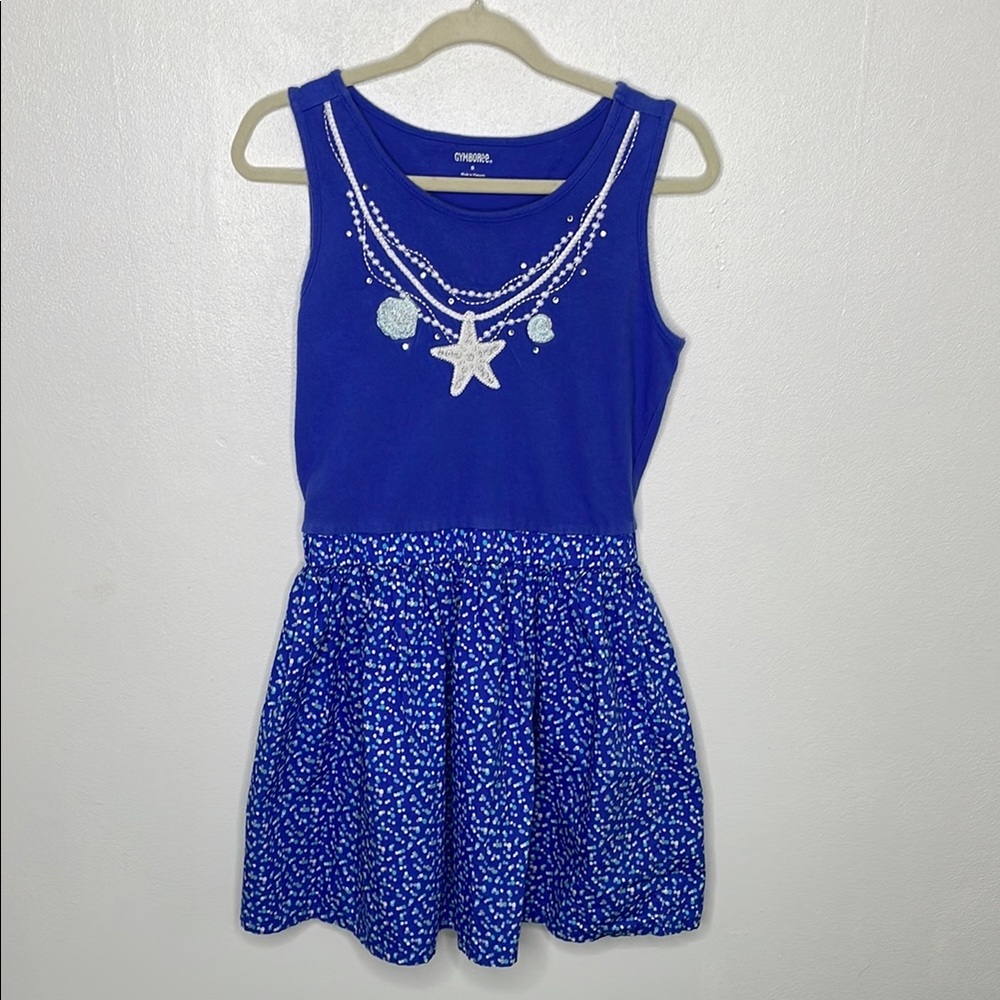 Gymboree Blue Starfish Necklace Kids Dress Size 8